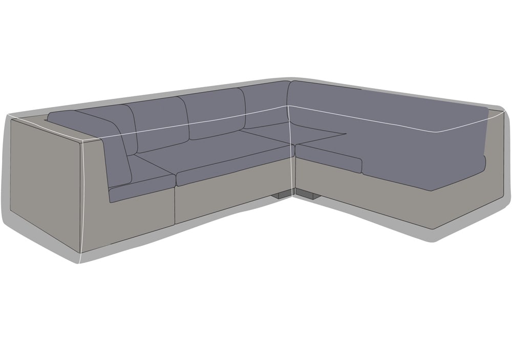 Premium Schutzhaube PRESTIGE PROTECT 300cm anthrazit Ecklounge L- Form Abdeckung