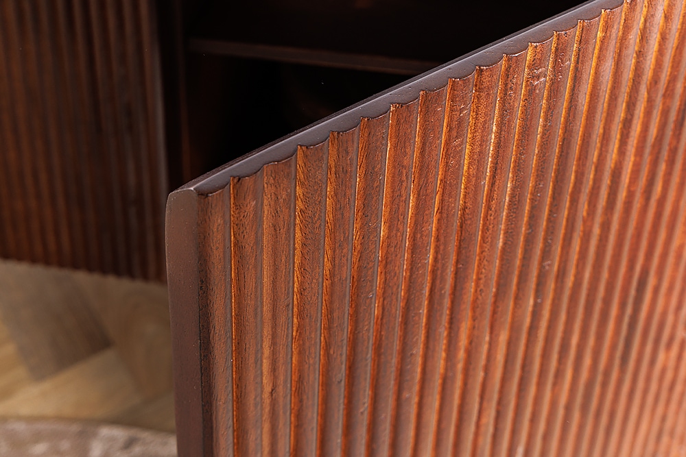 Massivholz Sideboard GATSBY 150cm dunkelbraun Mango Retro Design