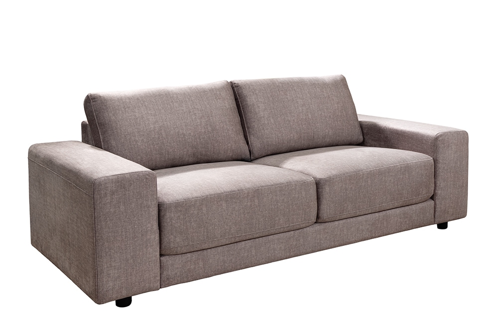 Großes Sofa LOFT 210cm taupe Vogue Velours Samt 3-Sitzer Couch Taschenfederkern