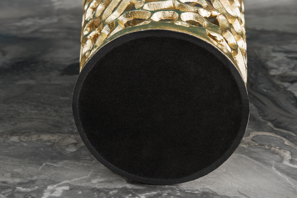 Filigrane Design Vase ABSTRACT LEAF gold 65cm Handarbeit