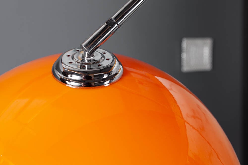 Ausziehbare Bogenlampe LOUNGE DEAL 175-205cm orange Marmorfuß Stehlampe