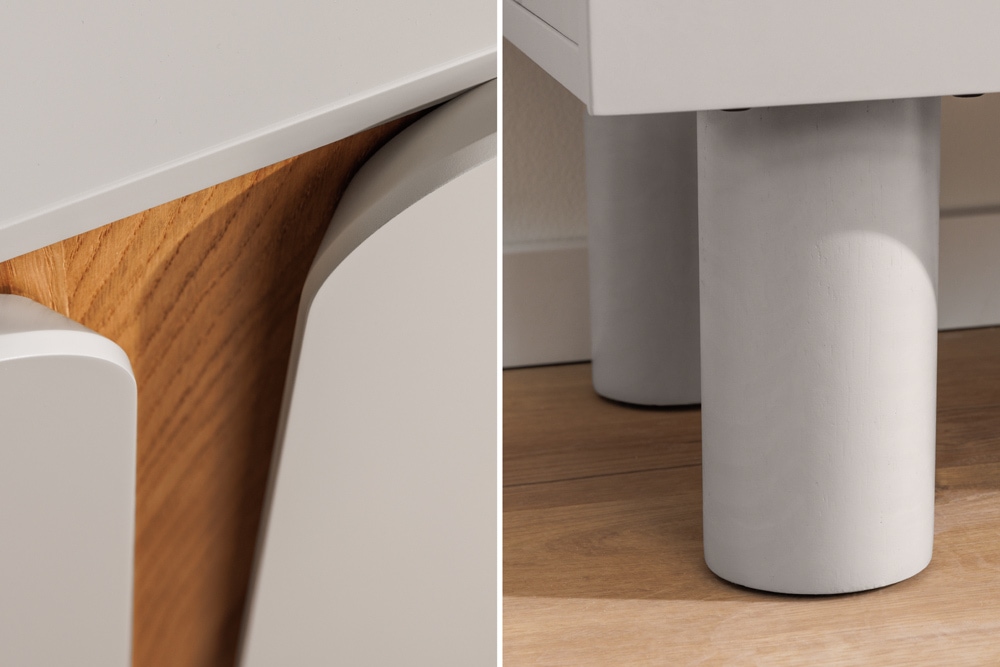TV-Lowboard COSMO 180cm kaschmir beige Eiche Soft Close Stauraum