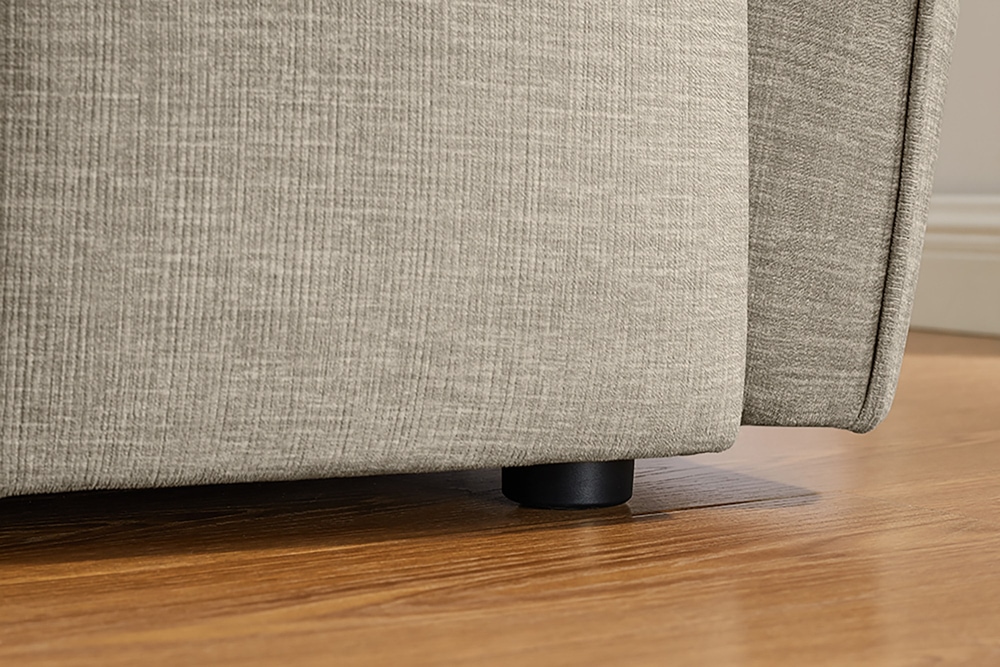 Modernes Big Sofa ROYAL 295cm greige Veloursstoff Federkern XXL-Couch