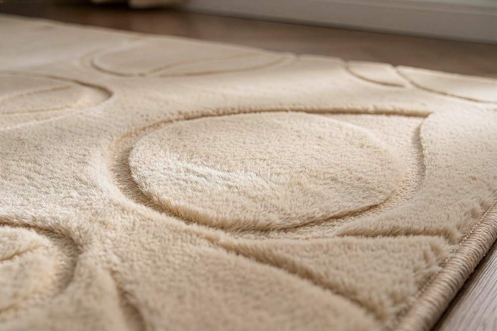 3D Hochflor Teppich LUNA 300x230cm taupe Hoch-Tief-Effekt Indoor-Teppich