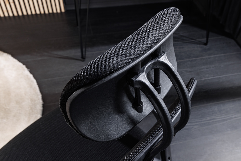 Höhenverstellbarer Bürostuhl YOGA schwarz Butterfly-Mechanik drehbar mit Armlehne