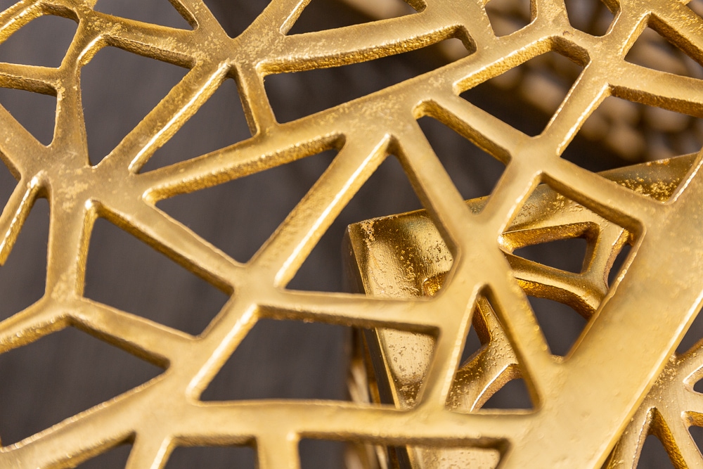 Handgearbeiteter Couchtisch ABSTRACT 50cm 2er Set gold im Gap Design