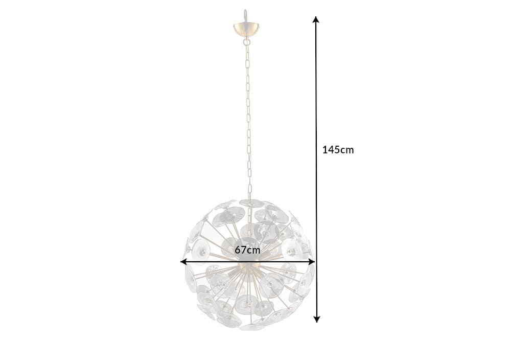 Moderne Design Hängeleuchte INFINITY HOME 65cm Glas gold Pendelleuchte