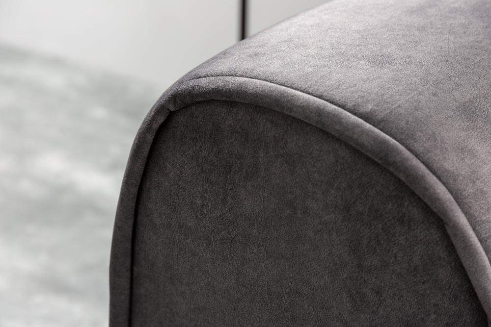 Modernes XXL Ecksofa CLAN 320cm anthrazit Samt Bigsofa inkl. Kissen