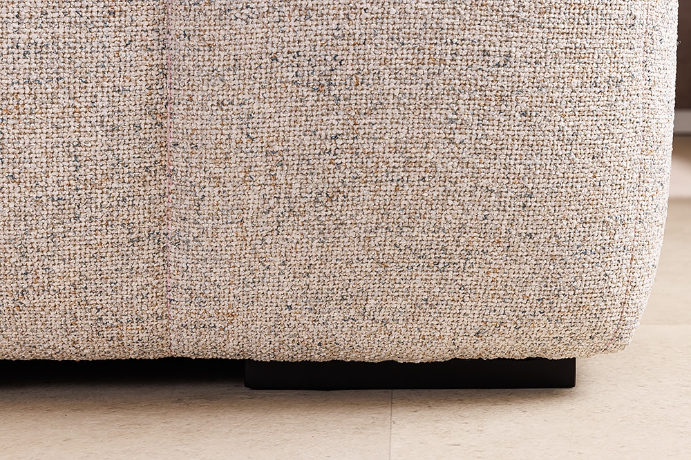 Modernes Ecksofa ZERO GRAVITY 240cm graphit beige Strukturstoff 3-Sitzer Couch