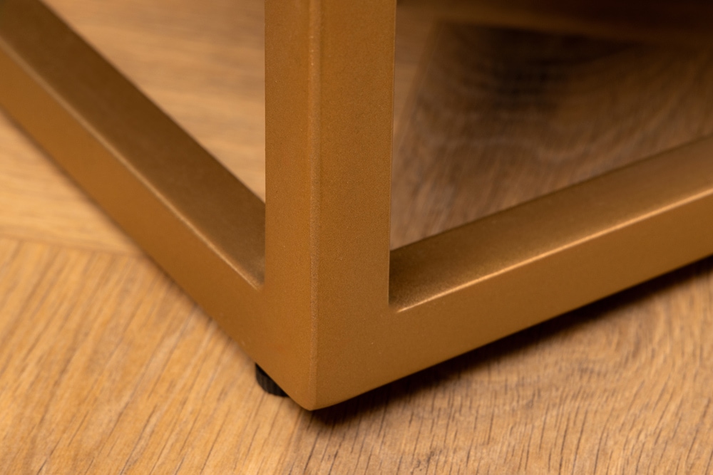 Massivholz Sideboard VULCANO 180cm weiß schwarz Mangoholz mit 3D Schnitzereien handmade Metallgestell gold