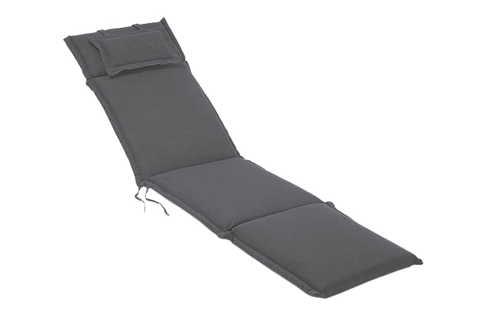 Outdoor Kissen ROG 45x186cm anthrazit Sitzkissen Polster-Auflage für Deckchair