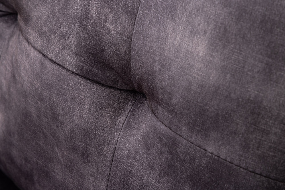 Ecksofa mit Schlaffunktion APARTMENT beidseitig aufbaubar grau Samt inkl. Stauraum