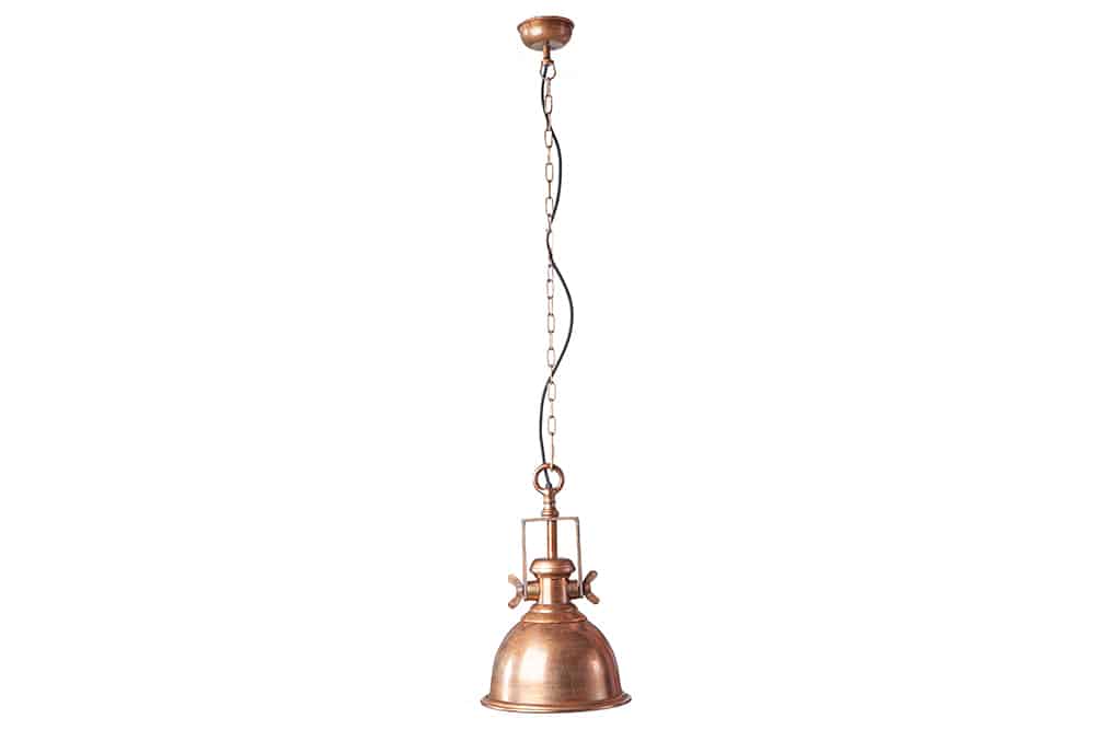 Design Hängelampe INDUSTRIAL 45cm kupfer geflammt Industrial Stil