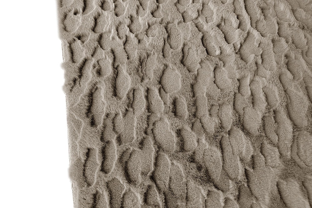 3D Hochflor Teppich DUNE 230x160cm taupe Hoch-Tief-Effekt