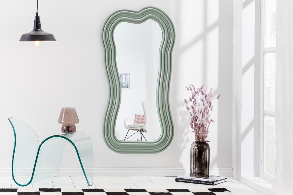 Design Wandspiegel ALICE II 100cm pastell salbeigrün