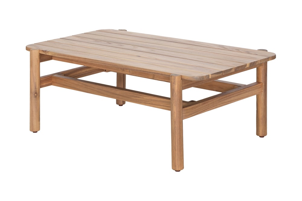 Wetterfestes Gartenlounge Set ROPE natur beige Akazienholz Aluminium inkl. Tisch Sitzpolster