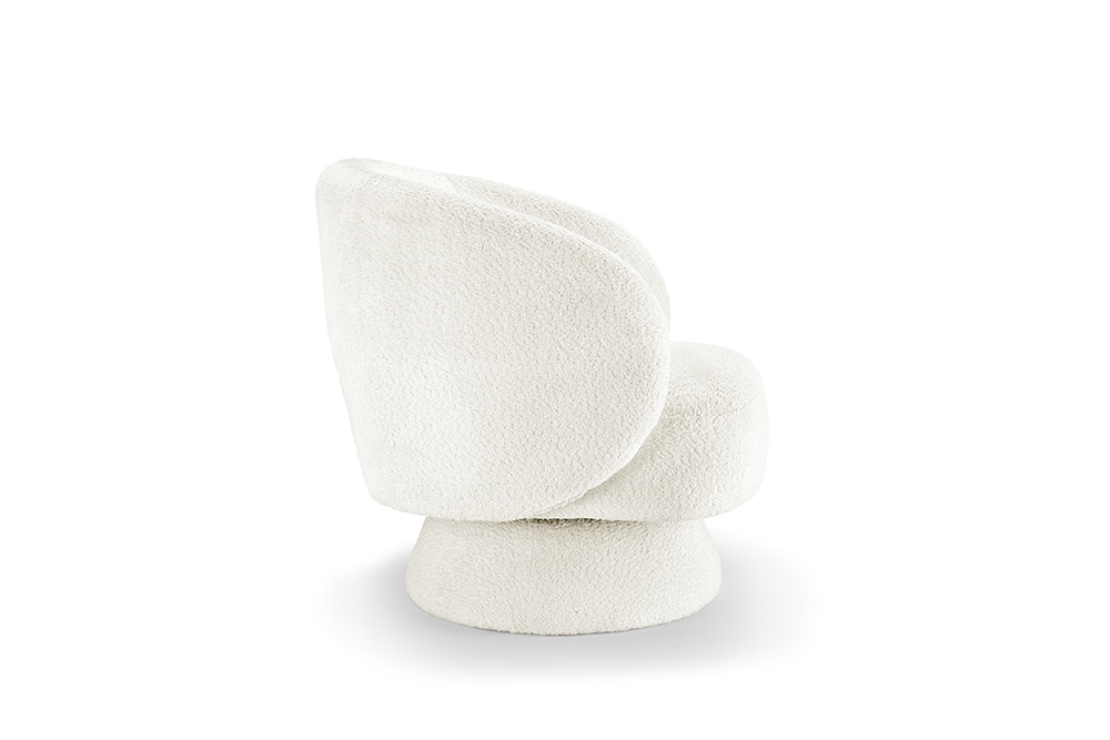 Drehbarer Design Sessel BOSSA NOVA beige Bouclé