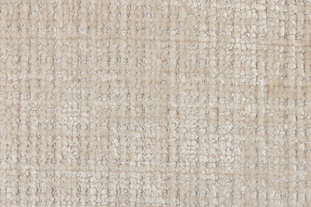 Drehbarer Stuhl BIG GEORGE champagner Chenille Cremona natur Buchenholz mit Armlehnen