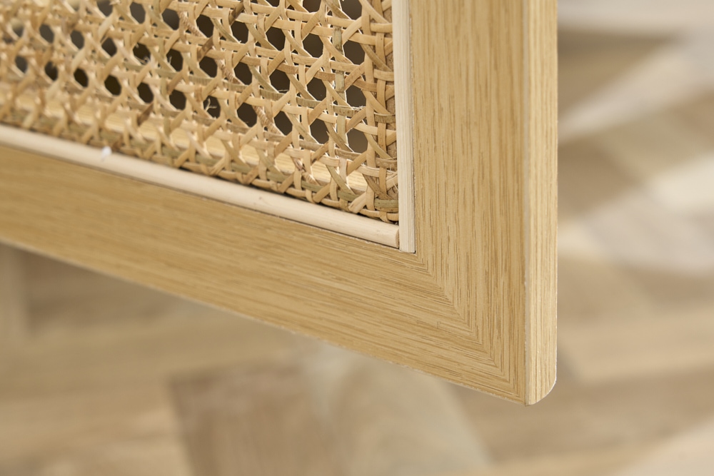 Design Sideboard VIENNA 155cm Wiener Geflecht Rattan Kommode mit Schubladen