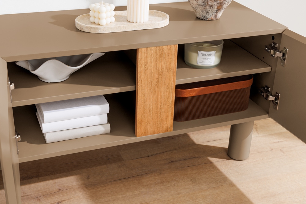 TV-Lowboard COSMO 180cm greige Eiche Soft Close Stauraum