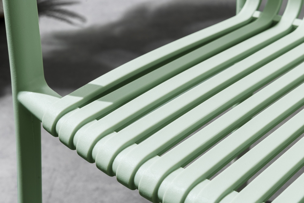 In- und Outdoor Stuhl STUDIO ITALIA salbei stapelbar wetterfest Gartenstuhl