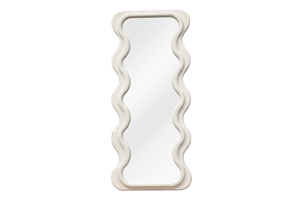 Design Wandspiegel CURVY 160cm weiß