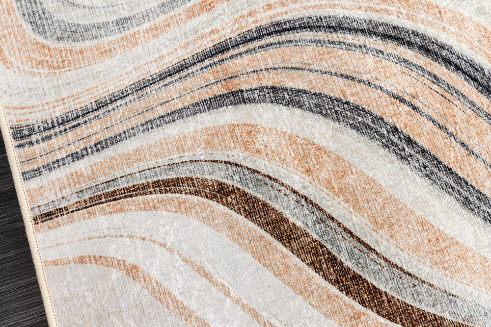 Moderner Teppich EARTH 230x160cm beige grau multicolor Flachgewebe Indoor-Teppich