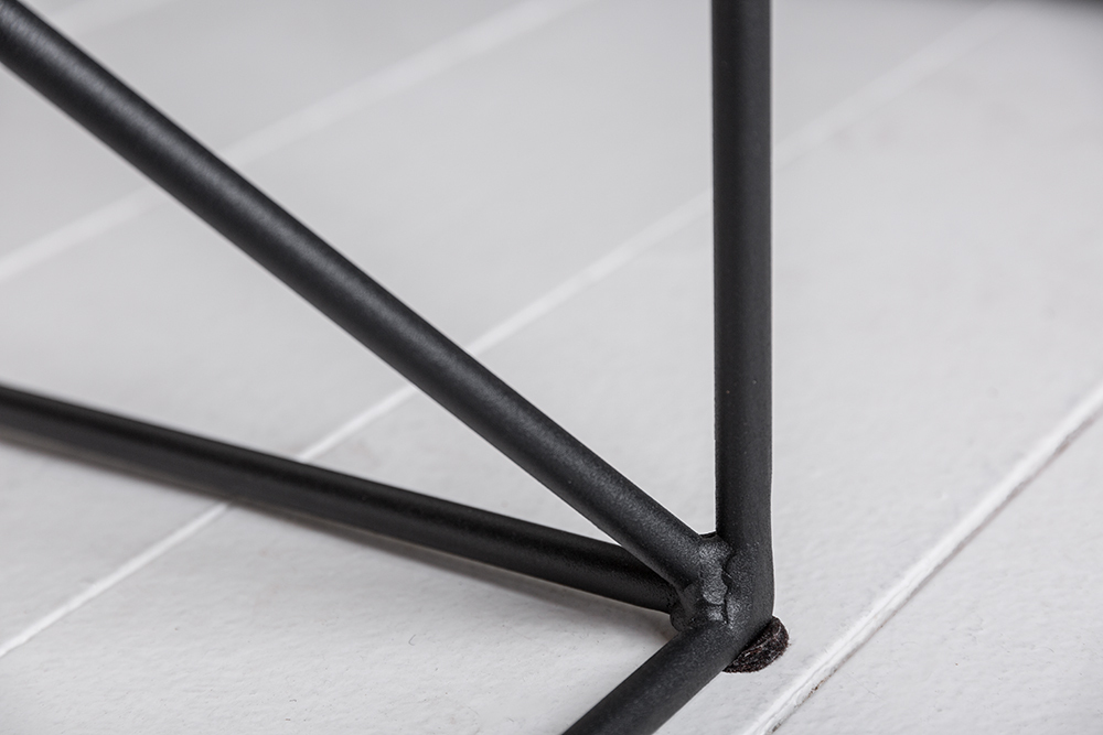 Massivholz Couchtisch ARCHITECTURE 110cm Eiche geölt schwarzes Metallgestell mit Ablage