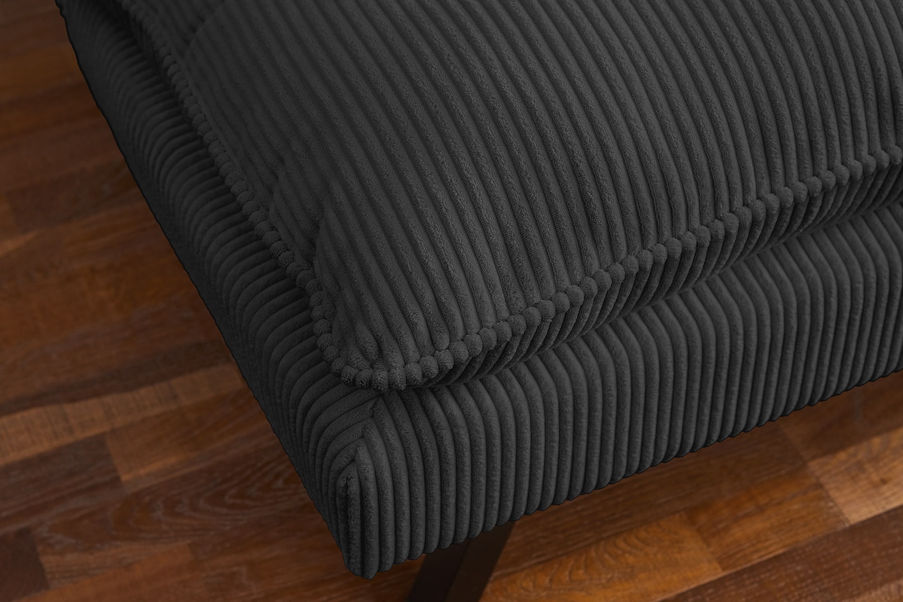 Modernes Schlafsofa COCOONING 190cm grau Cord 3-Sitzer Couch