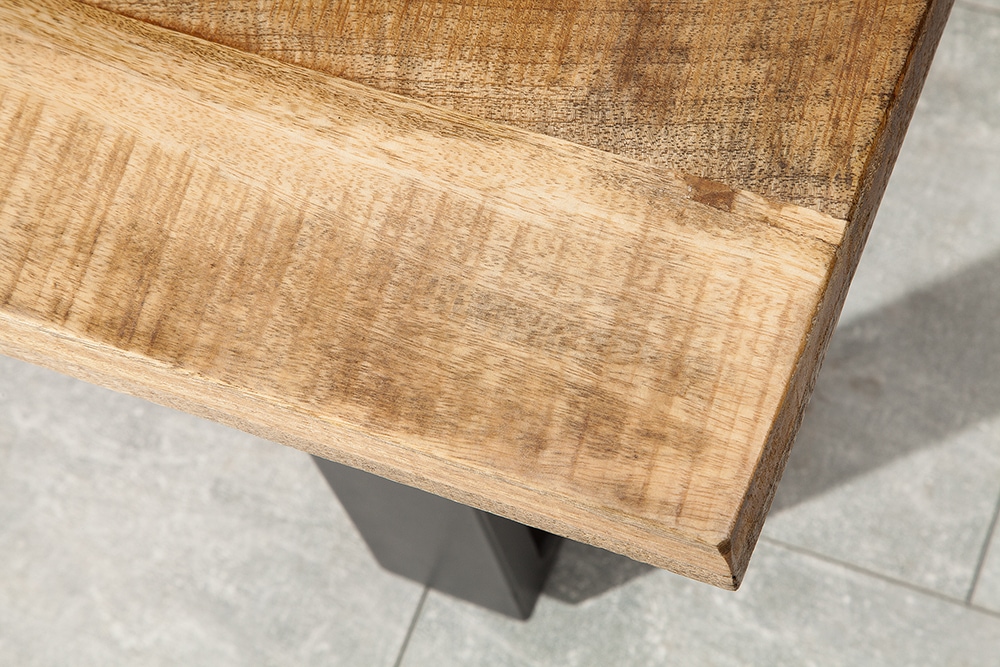 Design Sitzbank IRON CRAFT 170cm Mangoholz Eisen Industrial Design