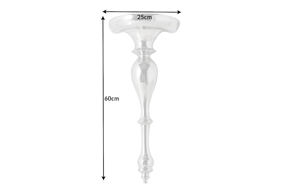 Barocke Wandkonsole SCALA 60cm silber Aluminium Wandregal