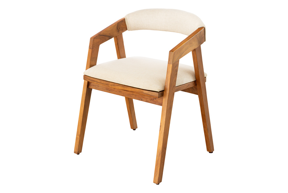 Design Stuhl MAMMUT beige natur massives Akazienholz honey finish