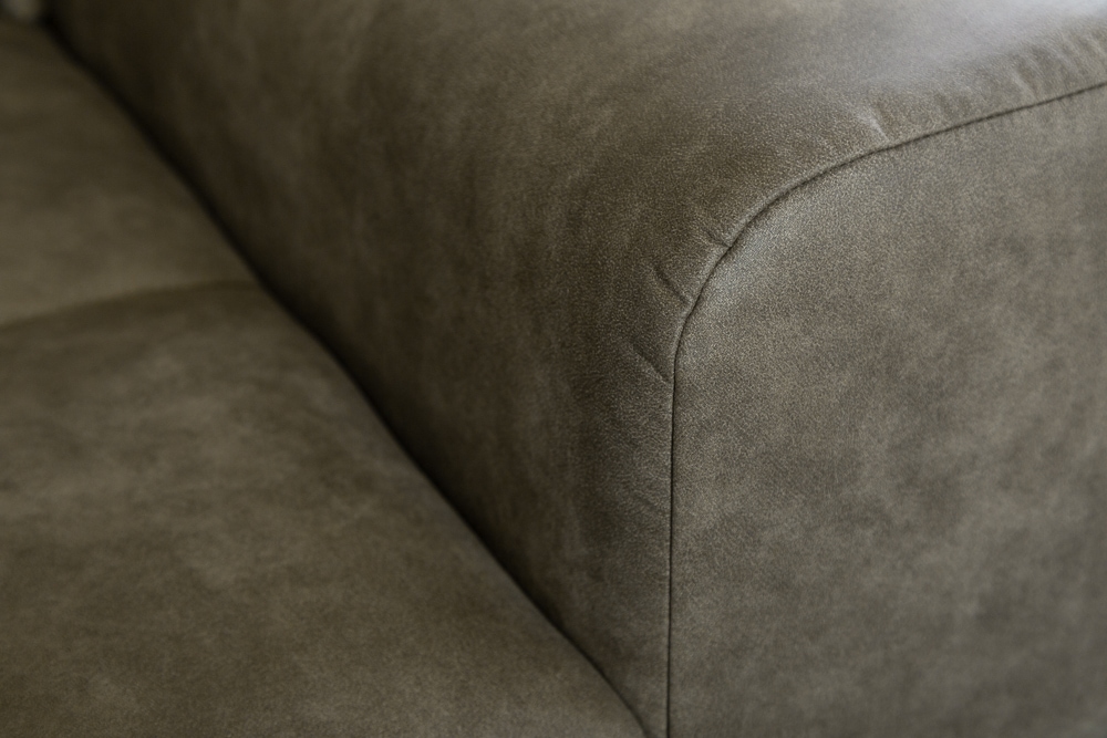 Big Sofa ELEGANCIA 285cm taupe Microfaser XXL Couch inkl. Kissen Federkern