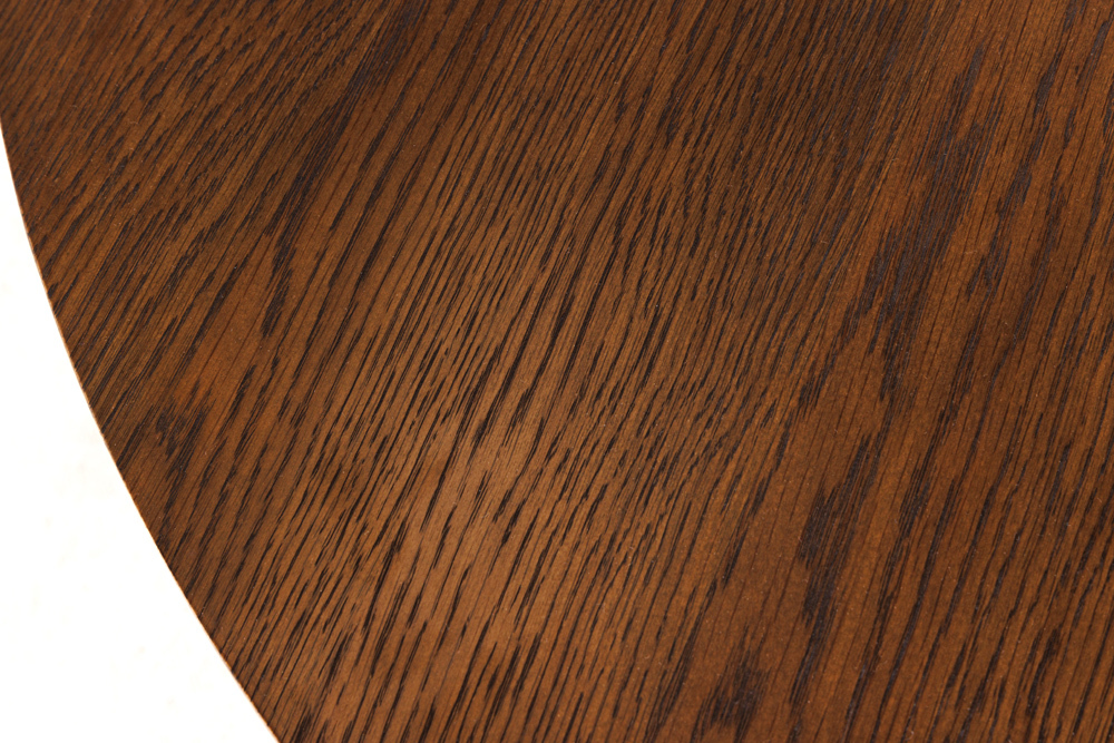 Ausziehbarer Esstisch VALHALLA WOOD 120-160-200cm smoked braun Eichenholz Säulenfuß