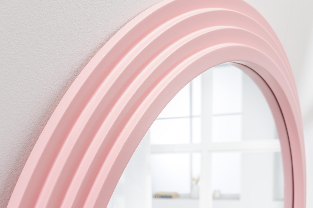 Design Wandspiegel WAVE 160cm rosa