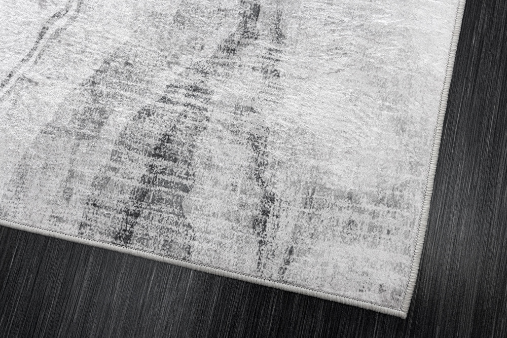 Design XXL Teppich ART RUGS 350x240cm grau weiß Flachgewebe Indoor