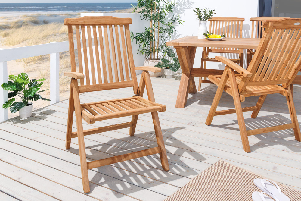 Massiver Gartenstuhl EMPIRE TEAK Teakholz klappbar