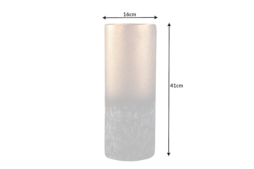 Dekorative Vase ABSTRACT 40cm gold Metall Patina handmade