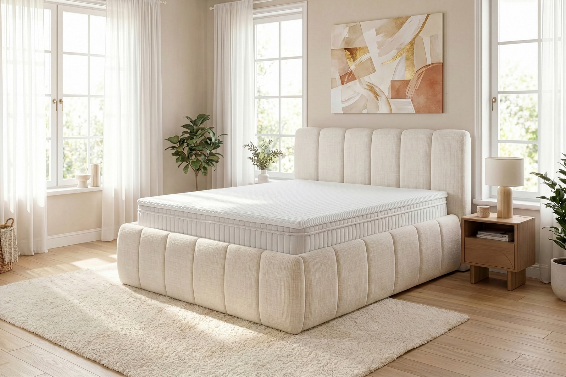 Bequemer Topper CLOUD FLEX 180x200cm weiß
