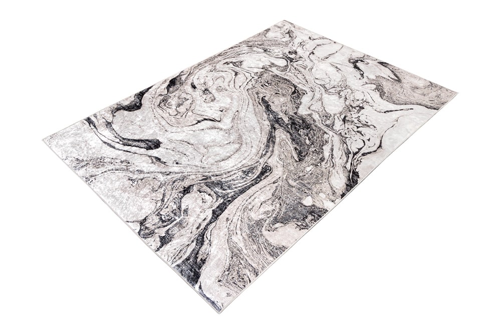 Design Teppich ART RUGS 230x160cm weiß grau Flachgewebe Indoor