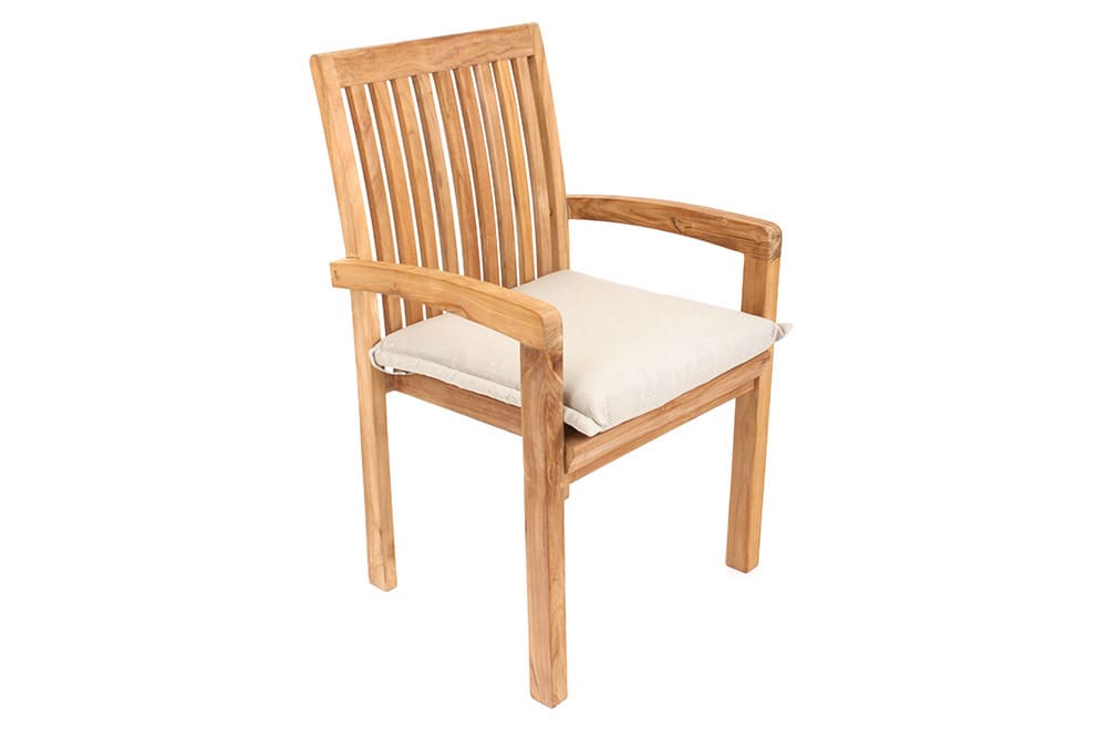 Outdoor Kissen ROG 46x48cm beige Sitzkissen Polster-Auflage für Gartenstuhl