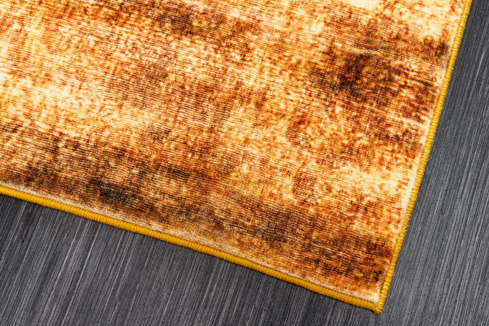 Moderner Teppich SOFT TOUCH 230x160cm senfgelb gold Kurzflor Indoor-Teppich