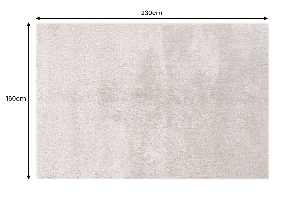 Design Teppich CLOUD 9 230x160cm creme Hochflor Indoor-Teppich