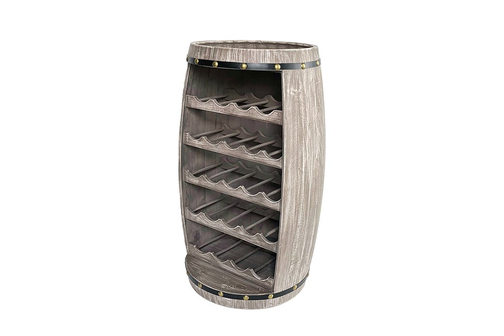 Authentisches Weinregal BODEGA 80cm natur Pinie Weinfass Shabby Chic