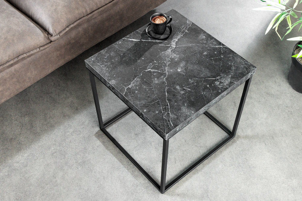 Moderner Beistelltisch ARCHITECTURE 45cm graphit Metallgestell