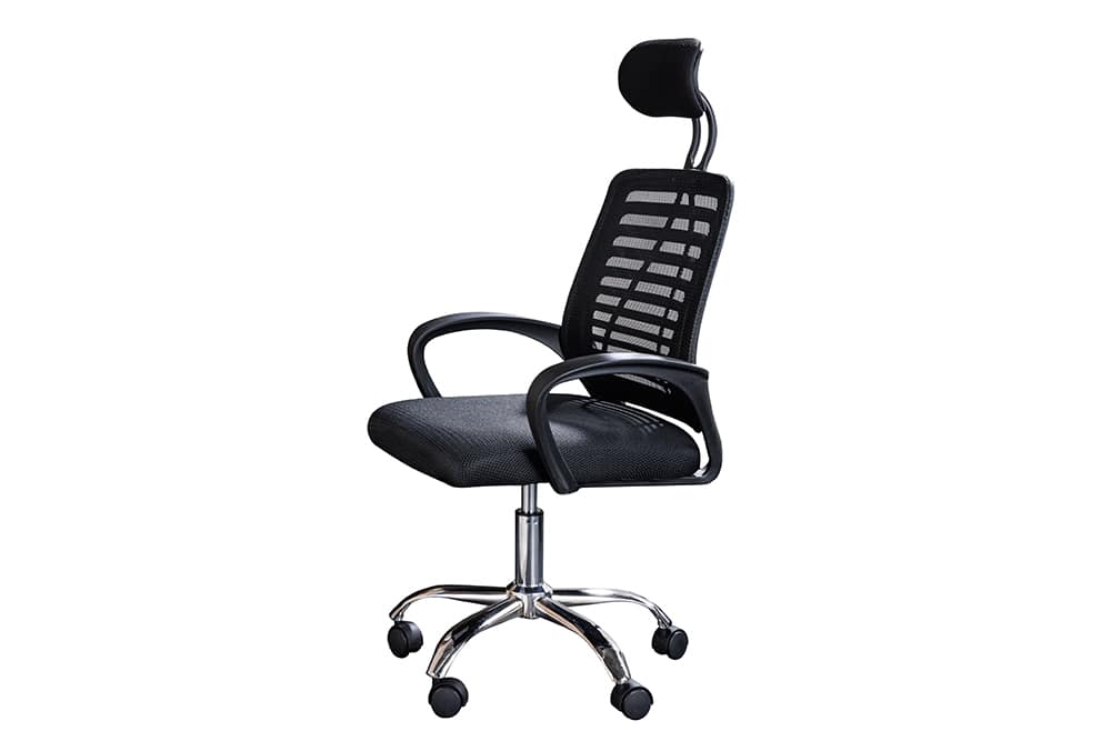 Höhenverstellbarer Bürostuhl YOGA schwarz Butterfly-Mechanik drehbar mit Armlehne