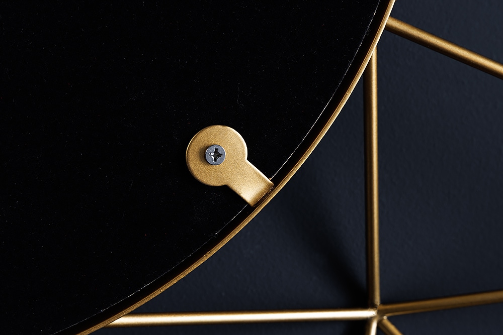 Handgearbeiteter Spiegel DIAMOND L 80cm gold aus Eisen im Retro Design