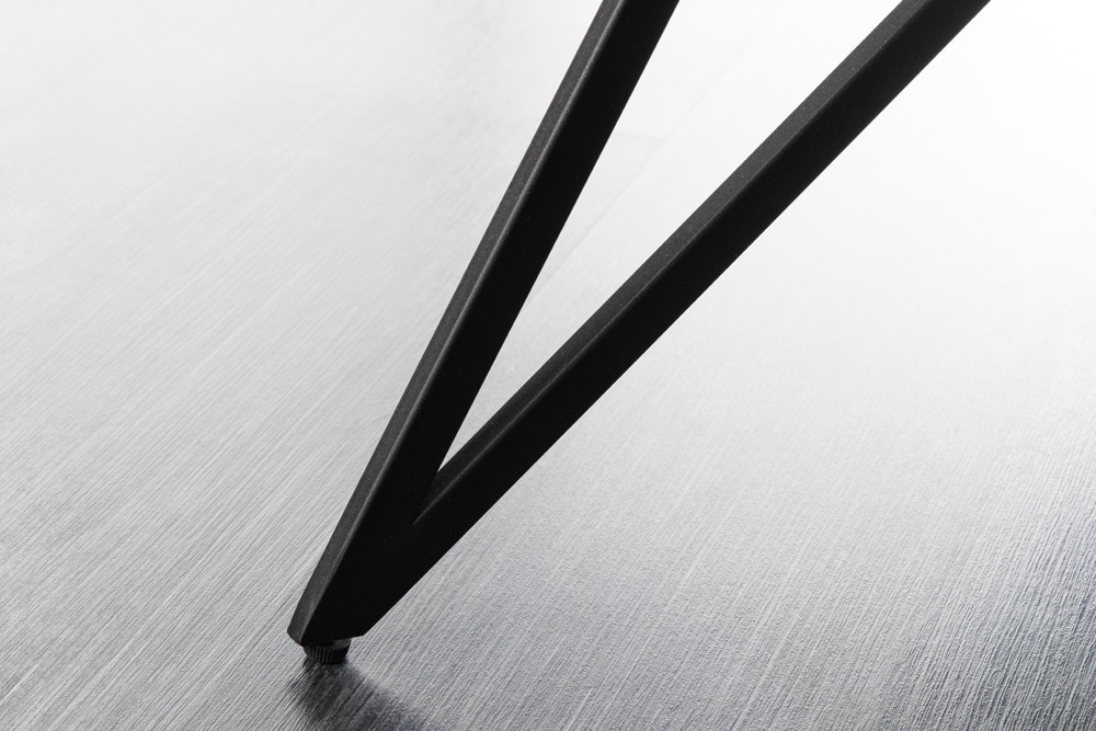 Design Sitzbank EUPHORIA 160cm dunkelgrau Samt Retrostil Ziersteppung Hairpin Legs Metallbeine Armlehnen