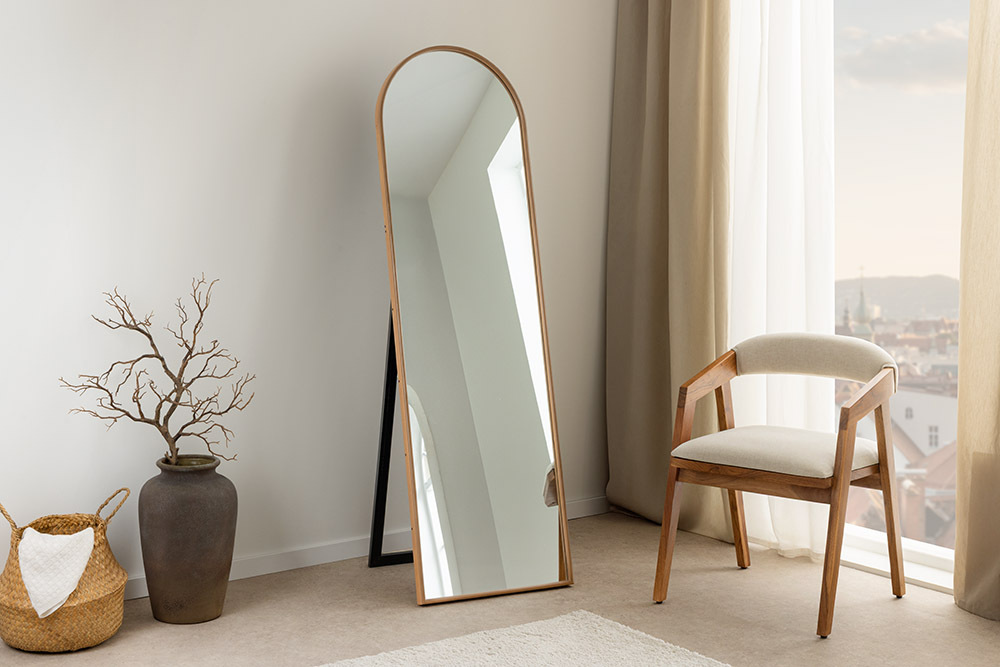Nordischer Standspiegel PORTRAIT 165cm natur in Eichenholz-Design » Jetzt kaufen