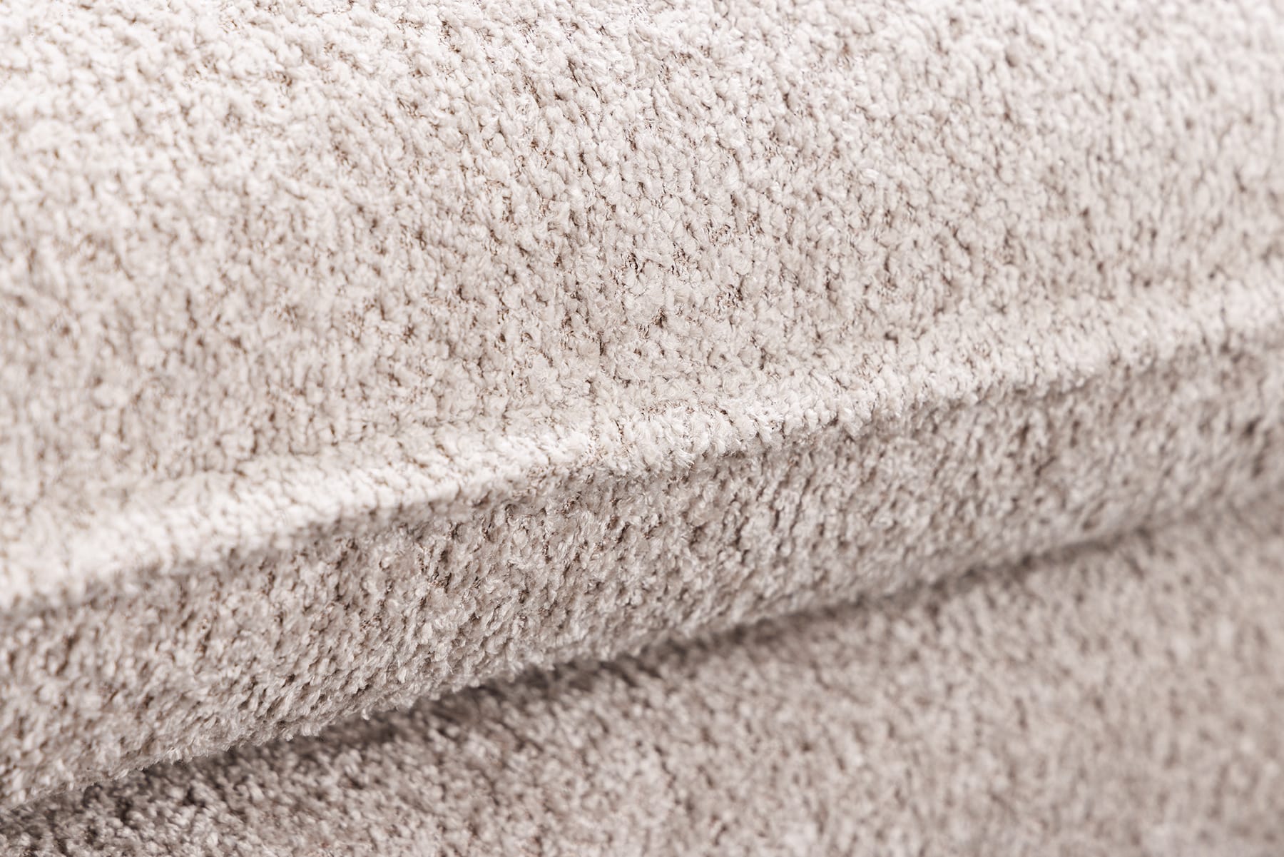 Großes 3-Sitzer Sofa HEAVEN 200cm champagner beige Bouclé Federkern Hussensofa